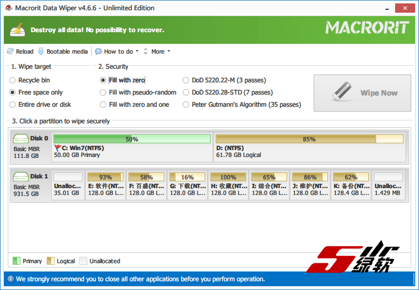 磁盘数据擦除 Macrorit Data Wiper 4.8.1 英文版