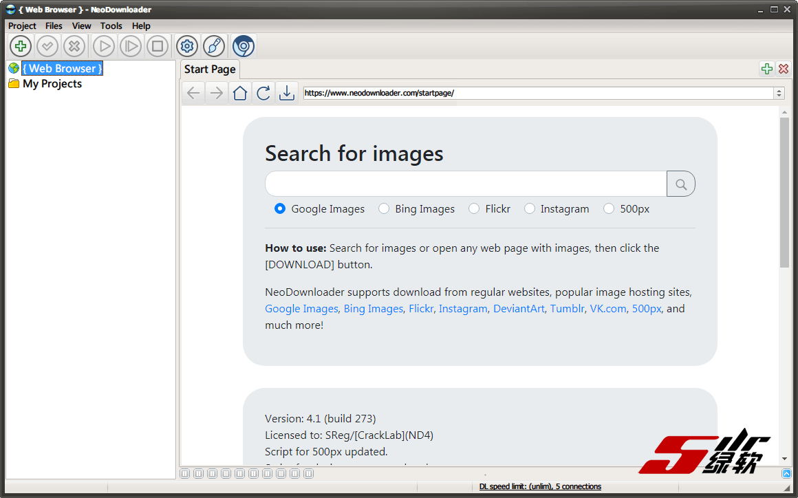 批量下载网站图像 NeoDownloader 4.1 英文版