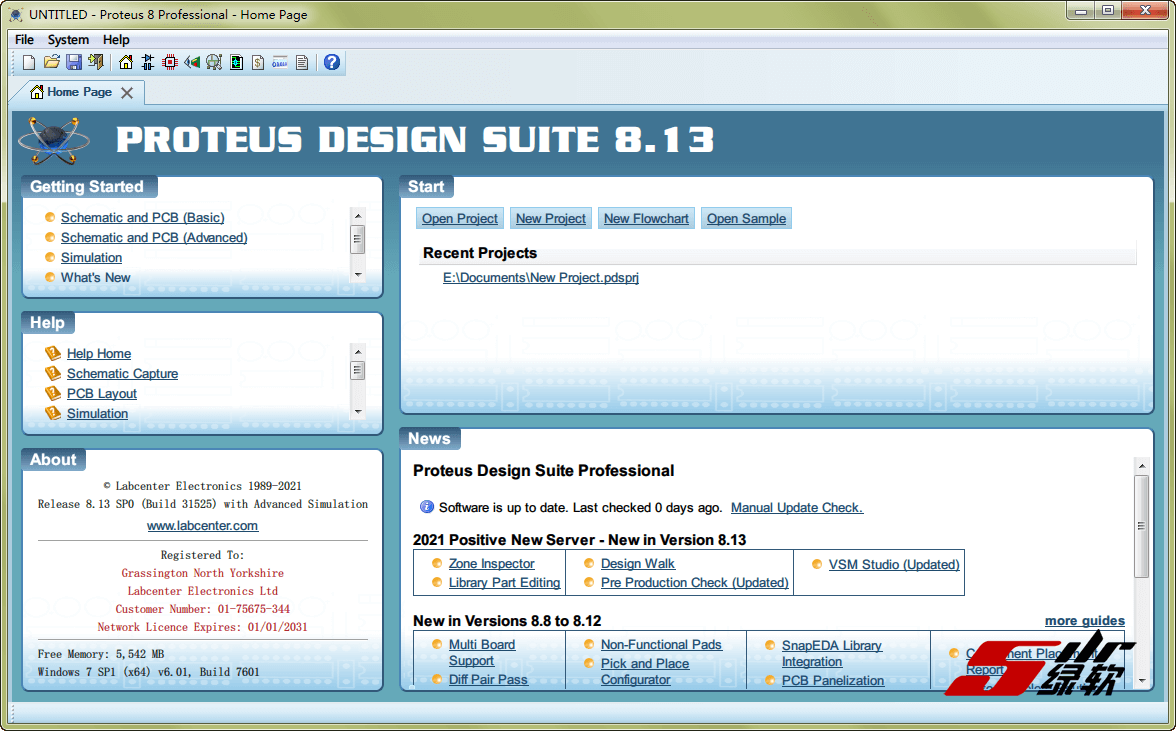 电路仿真软件 Proteus SP0 8.13 英文版