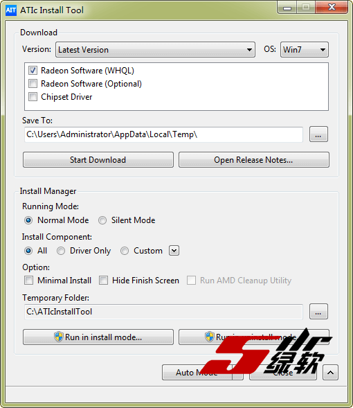 ATI系列驱动下载器 ATIc Install Tool 3.1.2 英文版