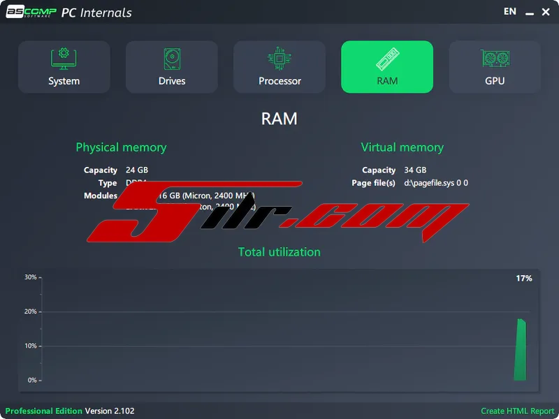 专业级PC硬件监控与SSD健康分析工具 ASCOMP PC Internals v2.102 英文版-图片4